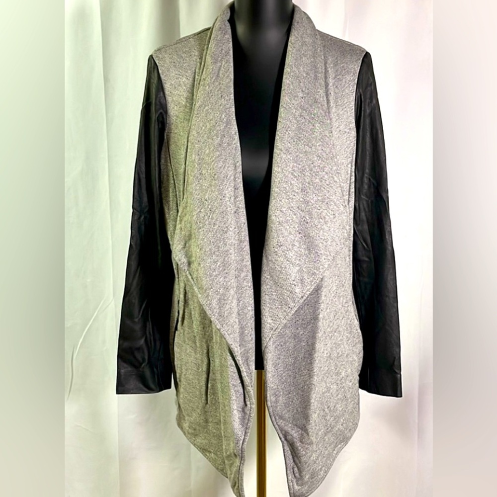 PEYTON JENSEN/EVEREVE MADDIE OPEN FRONT JACKET S NWOT CARDIGAN Vegan Leather